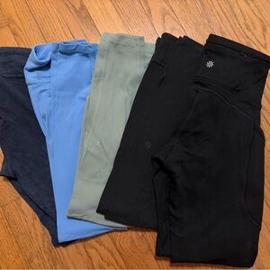 Athleta Girl Leggings bundle in Black, Blue, and Gray (5 for $45 or 1 for $10)